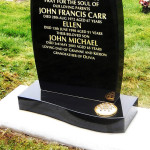 modern granite gravestone