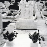 headstone marble Jesus Mary and Joseph headstone