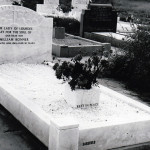 white marble kerb set with matching head stone