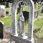 weather beaten gravestone
