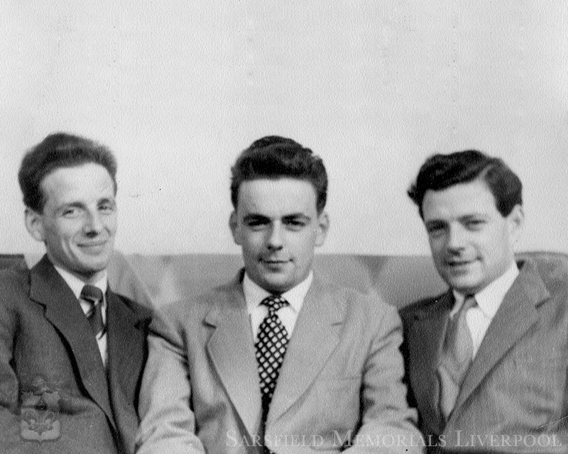 3 young men black and white photo