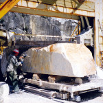 block of italian marble ready for carving