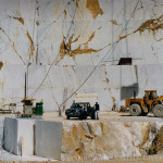 Marble quarry showing where it has been cut