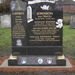 family memorial granite gravestone