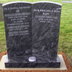 grey double headstone