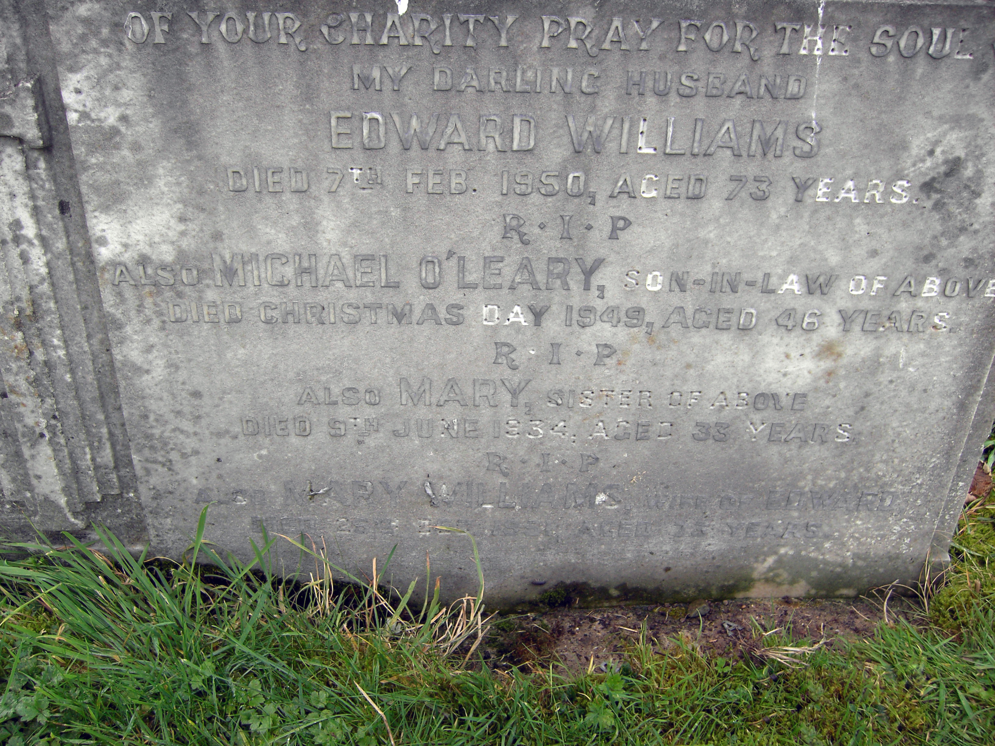 family d headstone before restoration