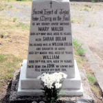 Original memorial stone white marble engraved with family names