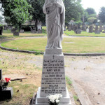 Sacred heart statue memorial after repair