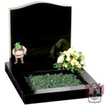 childrens tomb stone with comic character