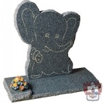 elephant character headstone for child