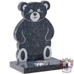 flat teddy bear shaped headstone
