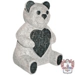 3d teddy gravestone grey