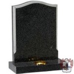 grey and black shaped two tone memorial