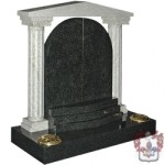 rounded marble headstone with arch