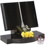 designer open book head stone