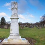 white marble headstone