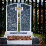2 granite grey headstone