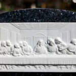 The last supper relief gravestone