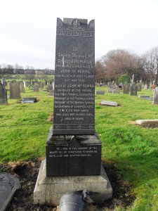 Black granite headstone, John McKenna Black granite headstone, John McKenna
