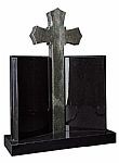 granite gravestone with cross in the centre