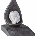 Granite teardrop headstone
