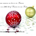 Christmas card to a dearly departed loved one.